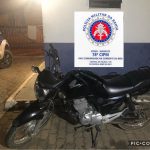 CONQUISTA: Polícia recupera moto roubada no bairro Jardim Valéria